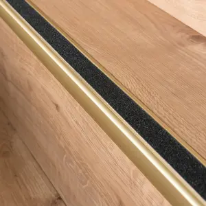 Anodised aluminium anti non slip stair edge nosing trim 900mm x 41mm x 26,6mm A44 gold