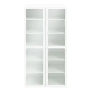 GoodHome Atomia Matt white 12 compartment 12 Shelf Freestanding Rectangular Bookcase (H)1875mm (W)1000mm (D)350mm