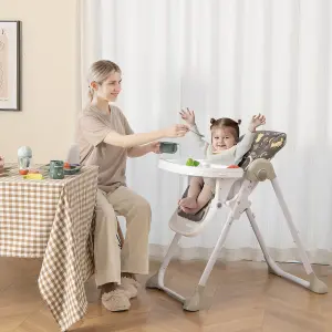 Costway Baby High Chair Convertible Infant Dining Chair with Adjustable Height & Tilting Backrest