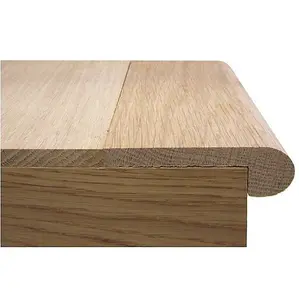 Solid Oak T&G Nosing 82x28mm - 0.9m Length - 10mm Floors - Unfinished