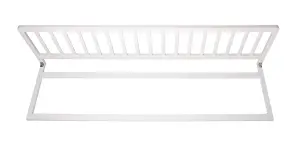 Safetots Extra Wide Wooden Bed Guard, White, 38cm High x 140cm Wide, Toddler Bedrail for Safety, Secure Child Bed Rail