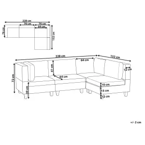 Corner Sofa UNSTAD Black Fabric Left Hand