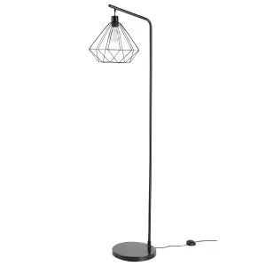 GoodHome Smertrio Matt Black Floor lamp