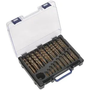 170-Piece HSS Cobalt Drill Bit Set with Split Point Tips for Precision Drilling