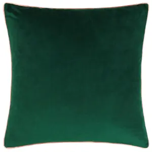 Paoletti Meridian Velvet Piped Feather Filled Cushion