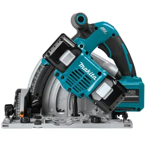 Makita DSP600ZJ 36V Brushless 165mm Plunge Saw with 2 x 1.5m Guide Rail & Case + Rail Bag