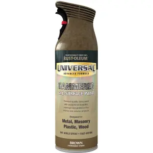 Rust-Oleum Universal Brown Hammered effect Multi-surface Protector Spray paint, 400ml