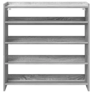 Berkfield Shoe Rack Grey Sonoma 80x25x81 cm Engineered Wood