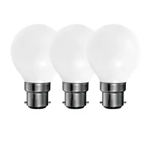 Harper Living 5 Watts B22 BC Bayonet LED Light Bulb Opal Golf Ball Warm White Dimmable, Pack of 3