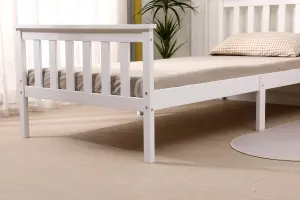 Starlight Beds Somnium White Shaker Wooden Bed Frame King Size