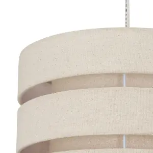 Inlight Cantina Natural Woven effect Mini Trio Light shade (D)28cm