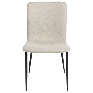 Set of 4 Dining Chairs GLENDIVE Light Beige