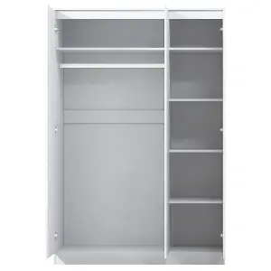 Stora 3 Door Triple Door Wardrobe Matt White