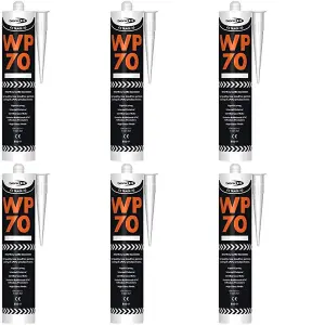 Bond It White WP70 Oxime Silicone General Purpose Mastic Low Modulus 310ml (Pack of 6)