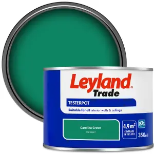 Leyland Trade Vinyl Matt Walls & Ceilings Emulsion Paint Carolina Green (PPG1229-7) 350ml Tester