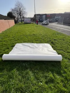 Spudulica Trench Lining Fabric Non Woven 100m2 (100m x 1m) - Drainage Layer and Pipe Wrap, French Drains, Soakaway Systems