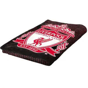 Liverpool FC Fleece Blanket Red/Black (One Size)