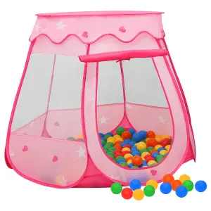 Berkfield Children Play Tent with 250 Balls Pink 102x102x82 cm