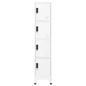 Berkfield Locker Cabinet White 38x45x180 cm Steel