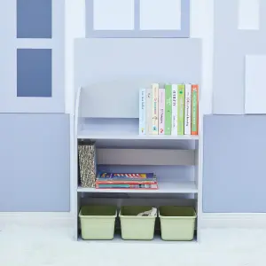 Teamson Kids by Teamson Kids Child Sized Bookcase with 3 Shelves, Gray