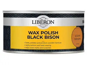 Liberon Black Bison Wax Paste for Mahogany - 500ml Premium Wood Care