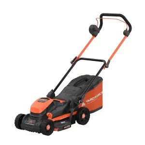 Yard Force LM C34B 40V 2.5Ah (2x20V) Cordless Lawnmower with 34cm cutting width 35L grass bag and rear roller