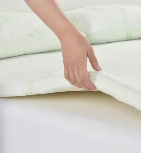 Memory Foam Mattress Topper With Organic Bamboo Cover 2cm Deep