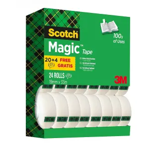 Scotch Magic Tape, Value Pack, 24 Rolls , 19 mm x 33 m