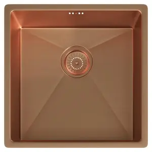 Liquida EL440CP 1.0 Bowl Copper PVD Undermount Kitchen Sink With Waste