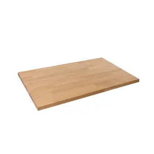 Solid Wood Oak Table Top - 1200m x 600mm x 40mm - Top Grade European Wooden Large Square Kitchen Dining Tabletop Worktop Desktop