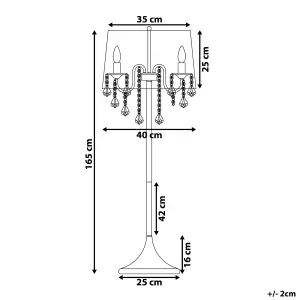 Crystal Floor Lamp Black EVANS