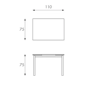 Brisco Extendable Dining Table White