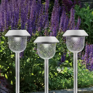 GardenKraft 14439 Pack Of 6 Solar Powered Garden Path Lights