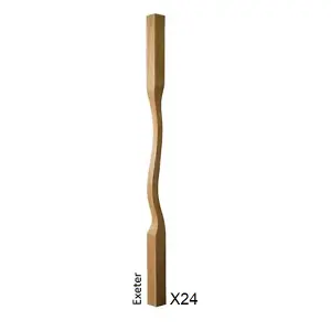 Oak Spindle Exeter 41mm x 41mm x 900mm - 24 Pack UK Manufactured Traditional Products Ltd