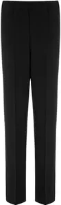 Bonmarche Black Comfort Waist Straight Leg Trousers, Size: 24