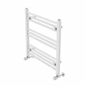 Rinse Straight Bathroom Heated Towel Rail Ladder Radiator White 600x600mm