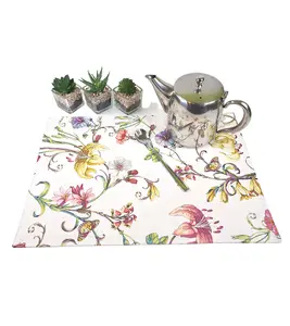 HANDMADE PLACEMATS - FLOWER DANCE, NATURAL 43X29.5 CM SET OF 2