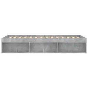 Berkfield Bed Frame Concrete Grey 90x190 cm