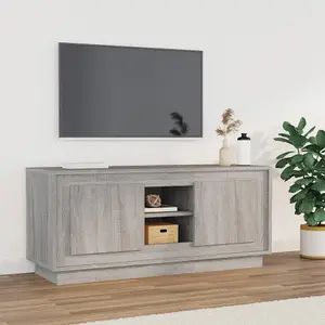 Berkfield TV Cabinet Grey Sonoma 102x35x45 cm Engineered Wood