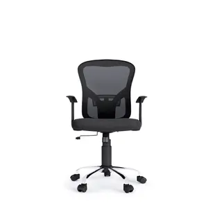 Tampa Office Chair with Wheels in Black Fabric