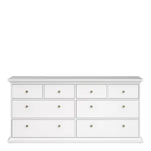 Paris Chest of 8 Drawers in White