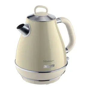 Ariete ARPK1 Vintage Retro Jug Kettle & Toaster Set, 1.7 Litre Kettle, 2 Slice Toaster, Beige