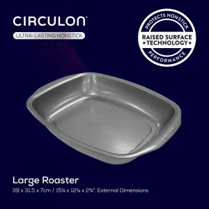 Circulon Momentum Grey Rectangular Carbon Steel Sturdy Non-Stick Kitchen Roaster