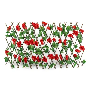 Gardenwize Solar Red Flower 100 LED Trellis