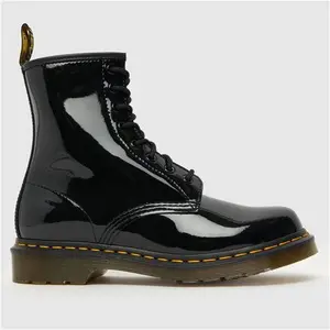 Dr Martens 1460 Patent Boots In Black