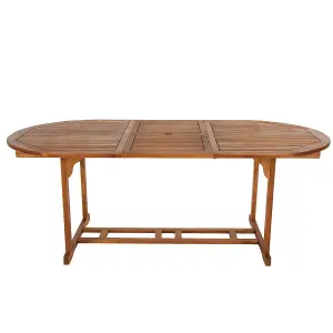 Charles Bentley FSC Acacia Hardwood Oval Extendable Table