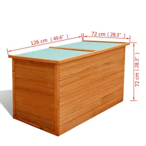 Berkfield Garden Storage Box 126x72x72 cm Wood