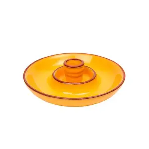 Dexam Sintra Glazed Terracotta Olive Dish Ochre