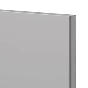 GoodHome Balsamita Matt grey Slab Tall appliance Cabinet door (W)600mm (H)633mm (T)16mm