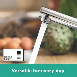 Hansgrohe Zesis M33 Single Lever Kitchen Mixer 150 Coolstart Ecosmart 1Jet Chrome 74813000